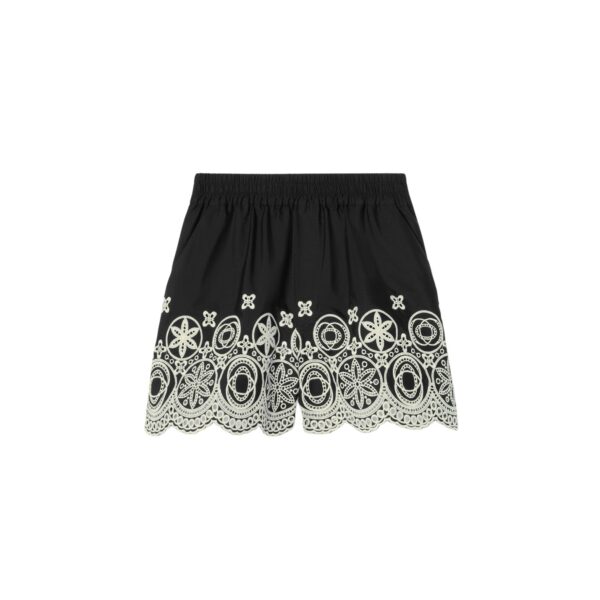 La DoubleJ Pull-Up Shorts in Eclipse Solid Black - Shorts - Milanese Maximalist Fashion at Coveti