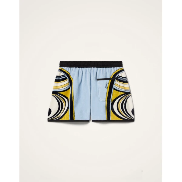 La DoubleJ Pull-Up Shorts in Sanctuary Placée Light Blue - Shorts - Milanese Maximalist Fashion at Coveti