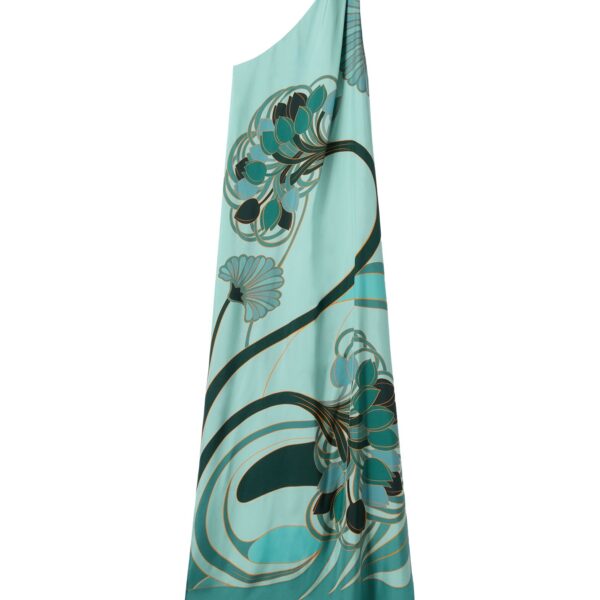 La DoubleJ Roy Dress in Blooming Tulip Placée Mint - Dresses - Milanese Maximalist Fashion at Coveti