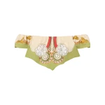 La DoubleJ Sand Dollar Top in Ambrosia Placée Green - Tops - Milanese Maximalist Fashion at Coveti