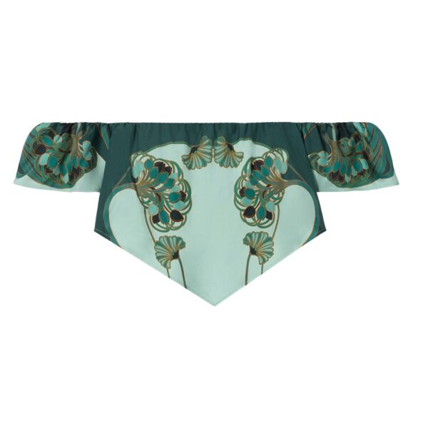 La DoubleJ Sand Dollar Top in Blooming Tulip Placée Mint - Tops - Milanese Maximalist Fashion at Coveti