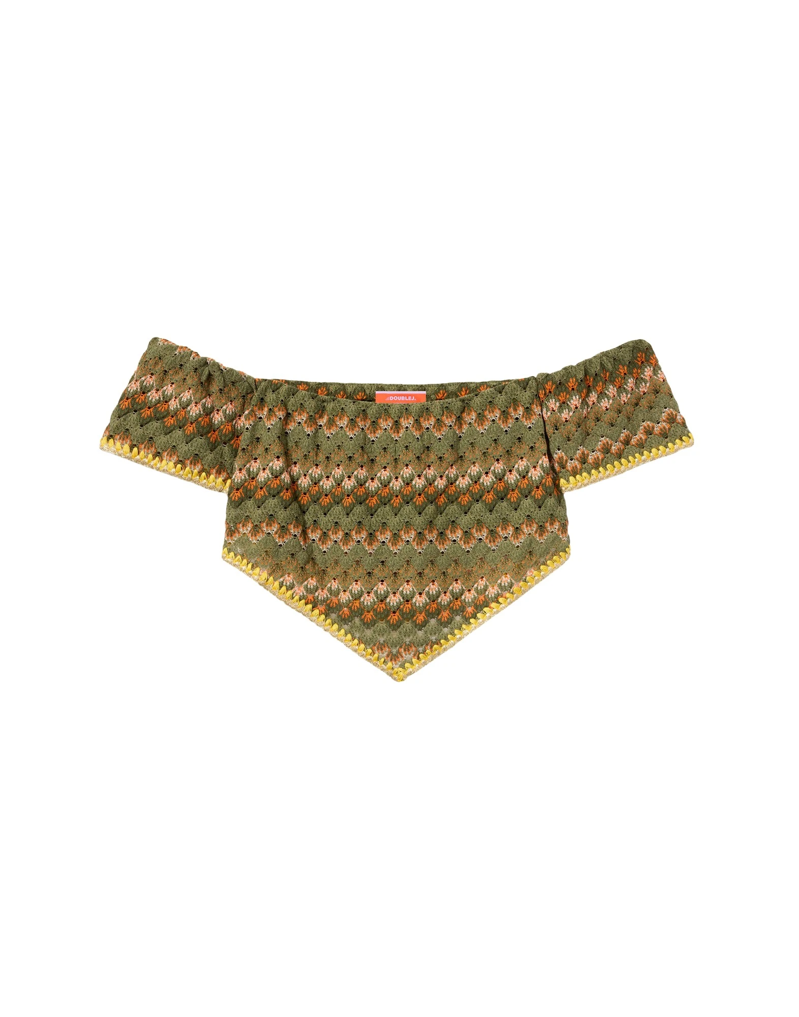 La-DoubleJ-Sand-Dollar-Top-in-Multicolor-Green-Orange99718_nobg La DoubleJ Sand Dollar Top in Multicolor Green & Orange - Tops - Milanese Maximalist Fashion at Coveti