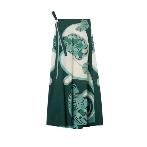 La DoubleJ Sarong Skirt in Blooming Tulip Placée Mint - Skirts - Milanese Maximalist Fashion at Coveti