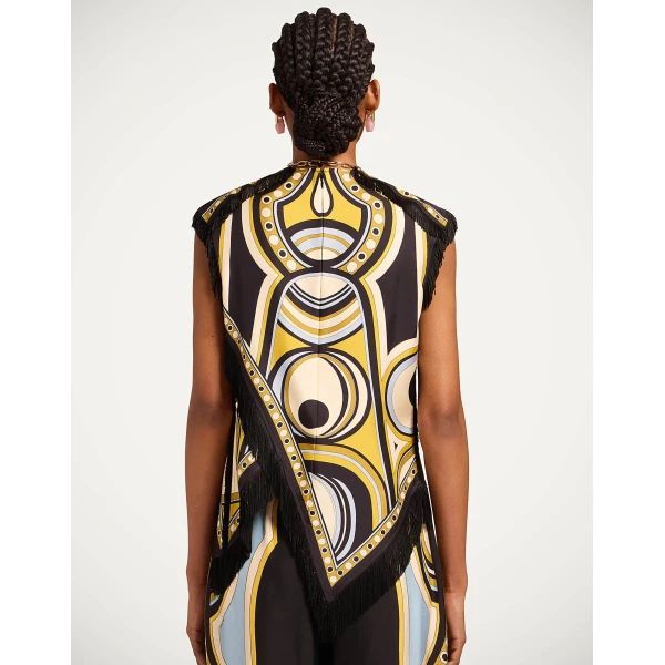 La DoubleJ Scarf Top in Sanctuary Placée Gold - Tops - Milanese Maximalist Fashion at Coveti