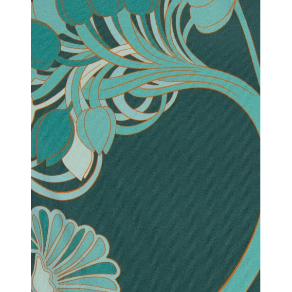 La DoubleJ Sexy Swimsuit in Blooming Tulip Placée Dark Green - Beachwear - Milanese Maximalist Fashion at Coveti