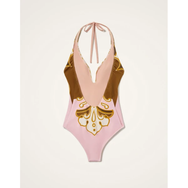 La DoubleJ Sexy Swimsuit in Cocoon Placée Pink - Beachwear - Milanese Maximalist Fashion at Coveti