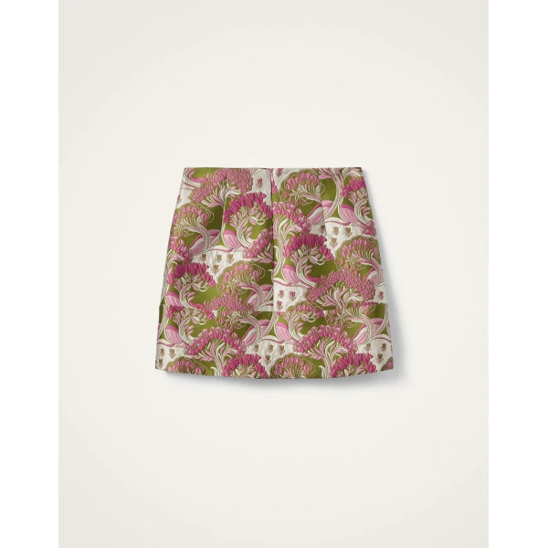La DoubleJ Short Skirt in Tulip Green - Skirts - Milanese Maximalist Fashion at Coveti