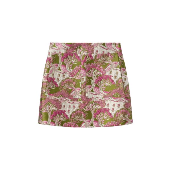 La DoubleJ Short Skirt in Tulip Green - Skirts - Milanese Maximalist Fashion at Coveti