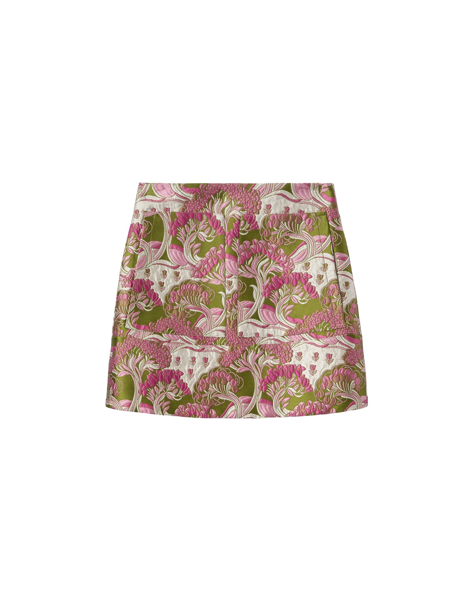 La DoubleJ Short Skirt in Tulip Green - Skirts - Milanese Maximalist Fashion at Coveti