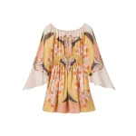 La DoubleJ Sienna Mini Dress in Florette Placée Pale Pink - Dresses - Milanese Maximalist Fashion at Coveti