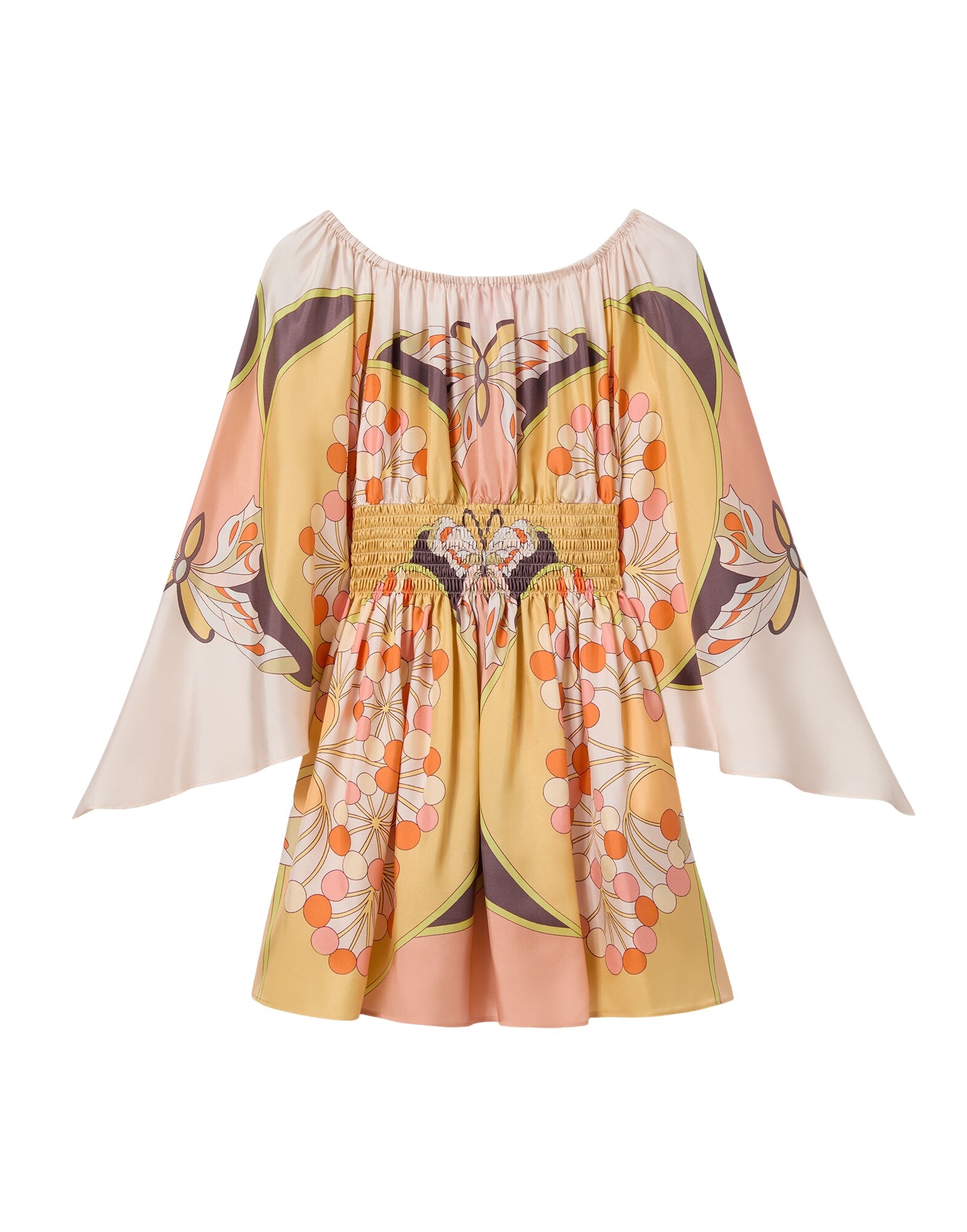 La DoubleJ Sienna Mini Dress in Florette Placée Pale Pink - Dresses - Milanese Maximalist Fashion at Coveti