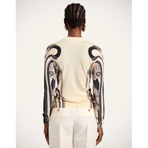La DoubleJ Silky Crew Neck in Ambrosia Placée Pale Pink - Knitwear - Milanese Maximalist Fashion at Coveti