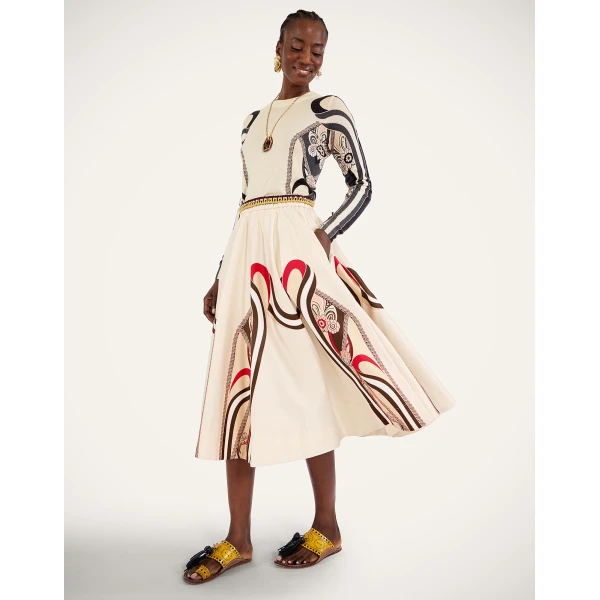La DoubleJ Silky Crew Neck in Ambrosia Placée Pale Pink - Knitwear - Milanese Maximalist Fashion at Coveti