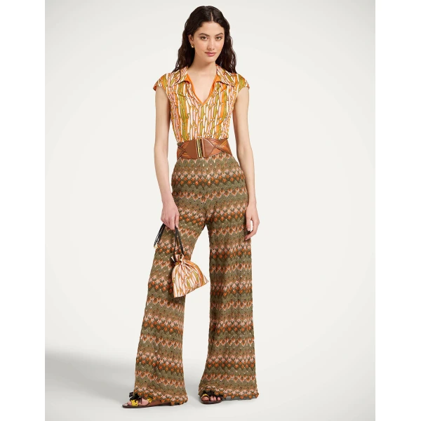 La DoubleJ Sleeveless Stretch Polo in Smarties Orange - Tops - Milanese Maximalist Fashion at Coveti