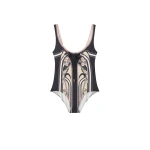 La DoubleJ Sleeveless Sunset Suit in Ambrosia Placée Pale Pink - Beachwear - Milanese Maximalist Fashion at Coveti