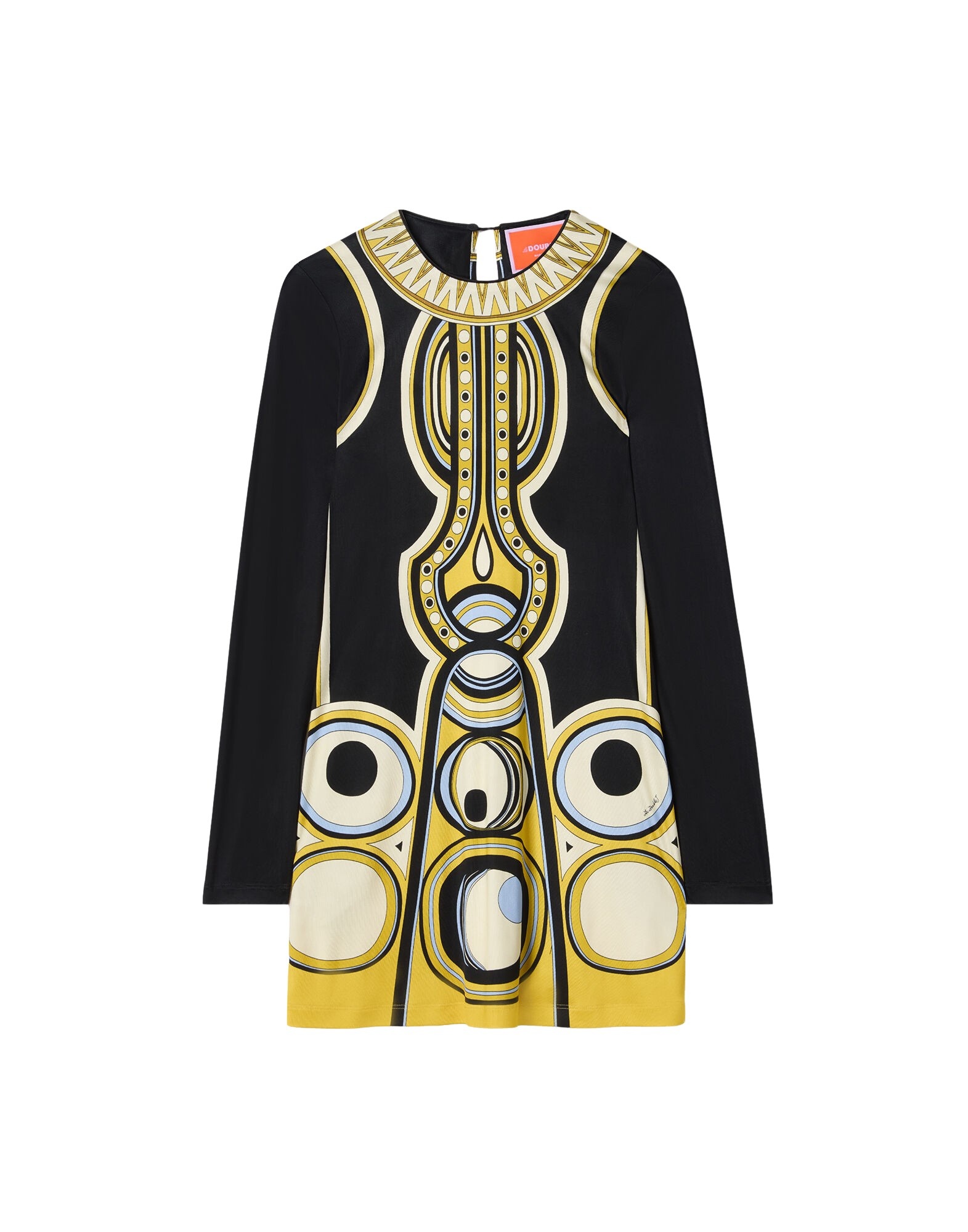 La DoubleJ Slinky Mini Swing Dress in Sanctuary Placée Black - Dresses - Milanese Maximalist Fashion at Coveti