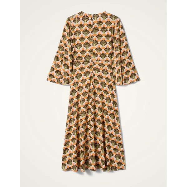 La DoubleJ Sorella Dress in Florette Fan Brown - Dresses - Milanese Maximalist Fashion at Coveti