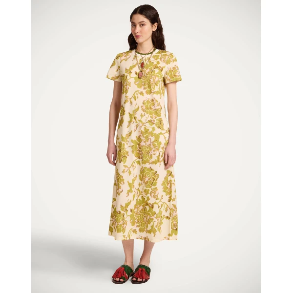 La DoubleJ Sporty Swing Dress in Oasis Green - Dresses - Milanese Maximalist Fashion at Coveti