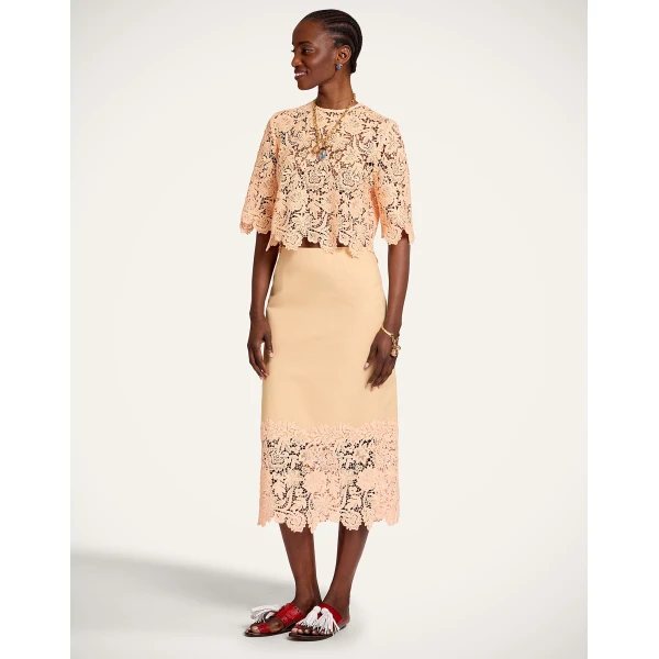La DoubleJ Spotlight Top in Solid Apricot - Tops - Milanese Maximalist Fashion at Coveti