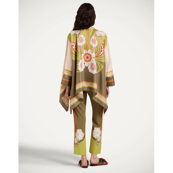 La DoubleJ Stretch Pants in Ambrosia Placée Green - Pants - Milanese Maximalist Fashion at Coveti