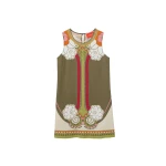 La DoubleJ Stretch Tunic in Ambrosia Placée Green - Dresses - Milanese Maximalist Fashion at Coveti