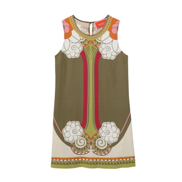 La DoubleJ Stretch Tunic in Ambrosia Placée Green - Dresses - Milanese Maximalist Fashion at Coveti