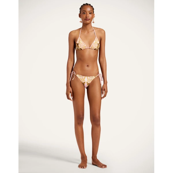 La DoubleJ String Bikini Bottom in Cocoon Placée Pink - Beachwear - Milanese Maximalist Fashion at Coveti