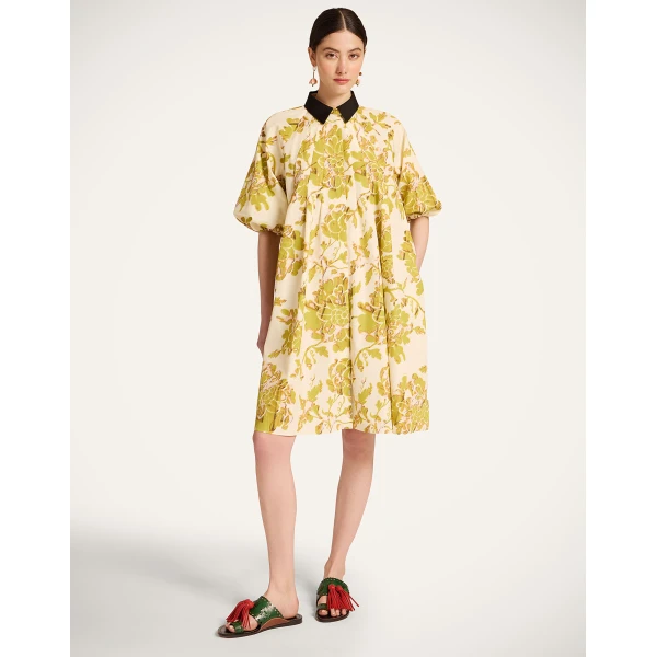 La DoubleJ Sunburst Dress in Oasis Green - Dresses - Milanese Maximalist Fashion at Coveti