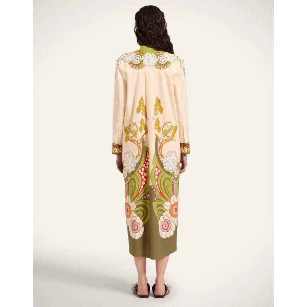 La DoubleJ Sundowner Tunic in Ambrosia Placée Ivory - Dresses - Milanese Maximalist Fashion at Coveti