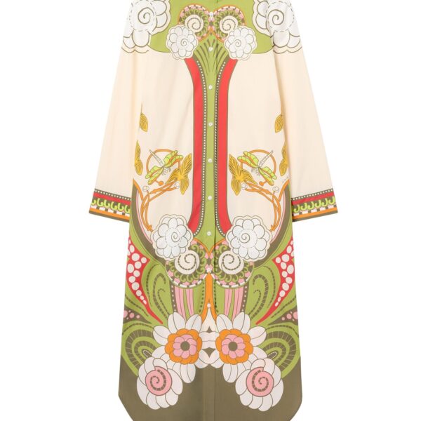 La DoubleJ Sundowner Tunic in Ambrosia Placée Ivory - Dresses - Milanese Maximalist Fashion at Coveti