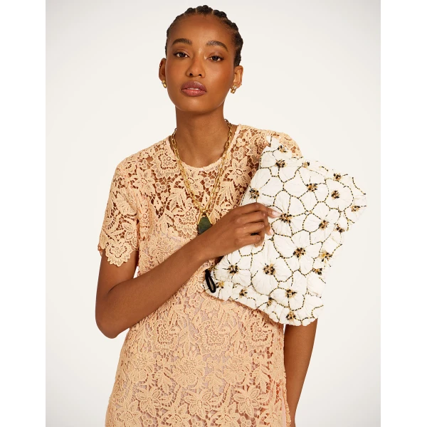 La DoubleJ Super Swing Dress in Solid Apricot - Dresses - Milanese Maximalist Fashion at Coveti
