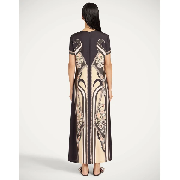 La DoubleJ Swing Dress in Ambrosia Placée Pale Pink - Dresses - Milanese Maximalist Fashion at Coveti