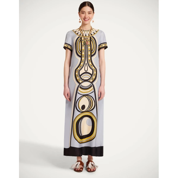 La DoubleJ Swing Dress in Sanctuary Placée Light Blue - Dresses - Milanese Maximalist Fashion at Coveti