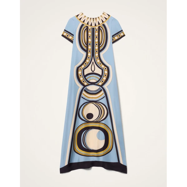 La DoubleJ Swing Dress in Sanctuary Placée Light Blue - Dresses - Milanese Maximalist Fashion at Coveti