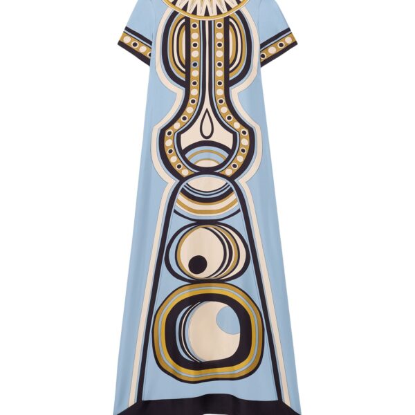 La DoubleJ Swing Dress in Sanctuary Placée Light Blue - Dresses - Milanese Maximalist Fashion at Coveti