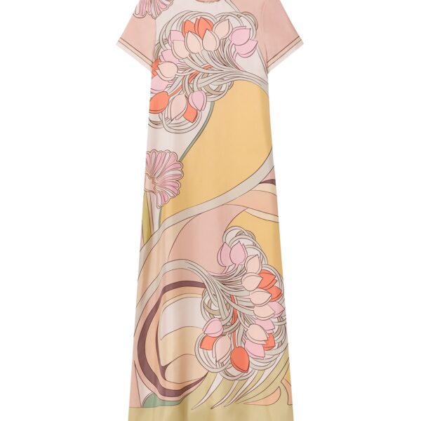La DoubleJ Swing Dress in Tulip Placée Pale Pink - Dresses - Milanese Maximalist Fashion at Coveti