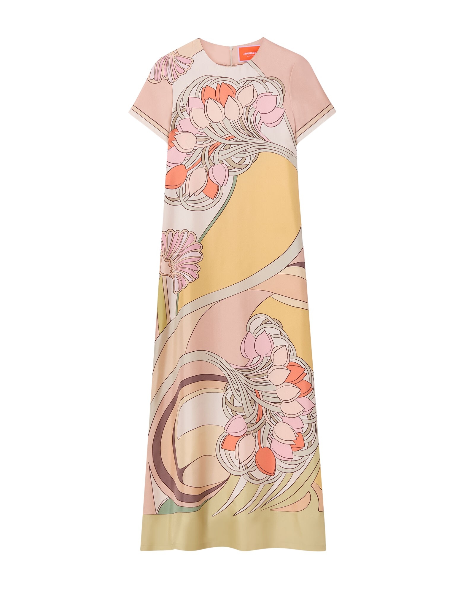 La DoubleJ Swing Dress in Tulip Placée Pale Pink - Dresses - Milanese Maximalist Fashion at Coveti