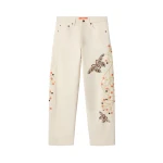 La DoubleJ The Barrel Jean in Solid Ecru - Pants - Milanese Maximalist Fashion at Coveti