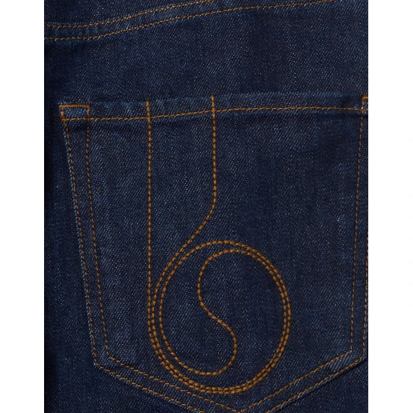 La DoubleJ The Cropped Flare Jean in Cocoon Placée Indigo - Pants - Milanese Maximalist Fashion at Coveti
