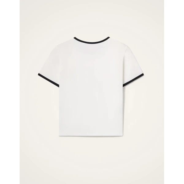 La DoubleJ The Cu-Tee Crop in Solid Ecru - Tops - Milanese Maximalist Fashion at Coveti