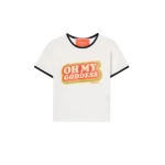 La DoubleJ The Cu-Tee Crop in Solid Ecru - Tops - Milanese Maximalist Fashion at Coveti