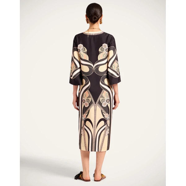 La DoubleJ The Kaftan in Ambrosia Placée Pale Pink - Dresses - Milanese Maximalist Fashion at Coveti