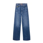 La DoubleJ The Tune Up Maven Sneak Jeans in Middle Child Blue - Pants - Milanese Maximalist Fashion at Coveti