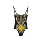 La DoubleJ Ursula Suit in Sanctuary Placée Black - Beachwear - Milanese Maximalist Fashion at Coveti