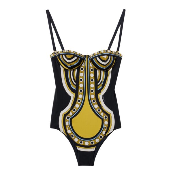 La DoubleJ Ursula Suit in Sanctuary Placée Black - Beachwear - Milanese Maximalist Fashion at Coveti