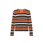 La DoubleJ Veneziana Top in Multicolor Orange - Tops - Milanese Maximalist Fashion at Coveti