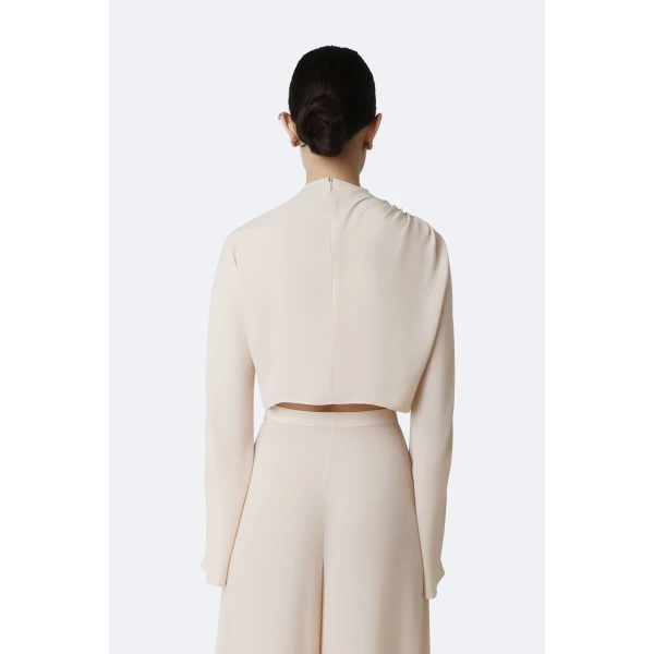georgette draped neck dolman top