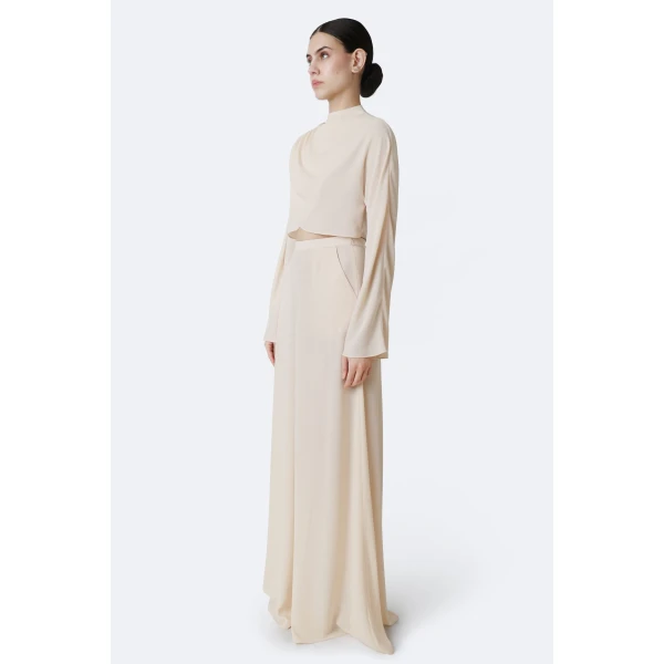 georgette wide leg pant