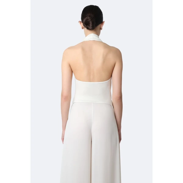 jersey draped cowl neck top