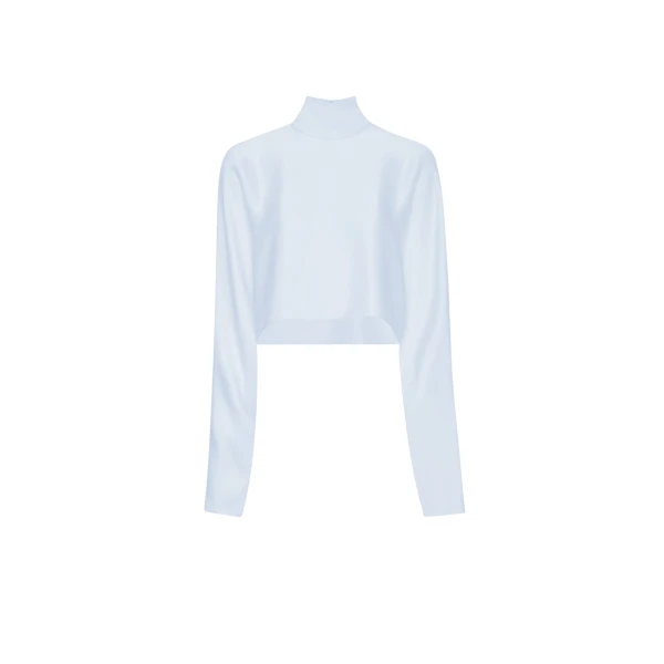Satin Caftan Top in Cloud